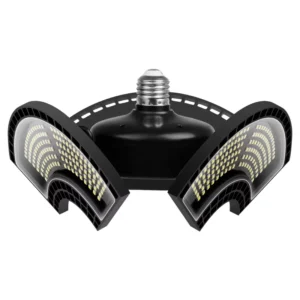 High Lumen UFO Light 14400LM Foldable Tri-Leaf for Industrial Warehouse & Workshop