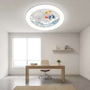 High Performance Silent Ceiling Fan Light with Cute Basketball Bear Motif and Adjustable Wind Speeds for Modern Nursery Lighting
