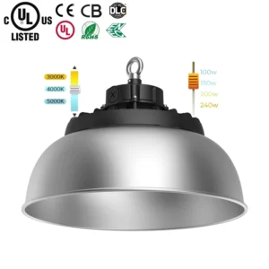 High Quality LED UFO High Bay Lights IP65 Industrial Warehouse Workshop Lighting 150W Aluminium Reflector High Bay Lights
