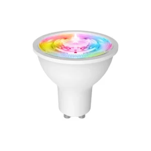 Home Smart Life APP Compatible Dimmable GU10 Bulb RGBCCT 5W 345Lm CW White 2200K to 6500K Music Sync for Home Use Tuya Zigbee