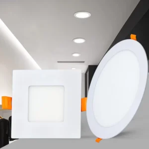 IP20 Living Room Corridor 3 6 9 12 15 18 24 WATT Recessed Round Square Ultra Slim Ceiling Led Flat Panel Light