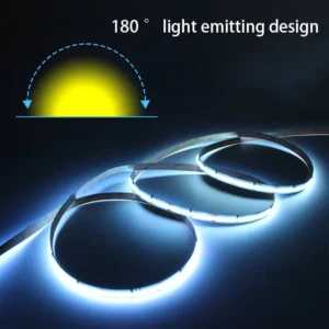 IP65 Outdoor Waterproof COB LED Strip Lights Flexible High Voltage 12V 24V Solderless COB LED Strip Architectural Lighting Strip