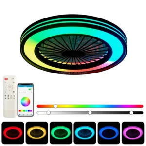 Indoor Ceiling Fan Light Speed 8 Blades DC Motor Modern Led Lights Fan Dimmable Remote Control Portable