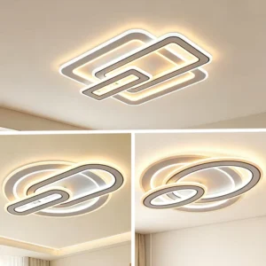 Indoor Ceiling Lamp 102W 3 Color Temperature Adjustable Modern LED Ceiling Light with Remote Control