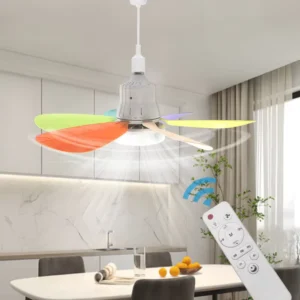Indoor Heat Home Bathroom Bulb Smart Dimmable LED Ceiling Light with Fan and Remote Control