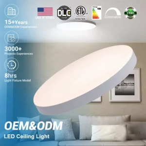 Indoor Home Living Room Round LED Ceiling Light Ultra Thin 30W 45W 60W