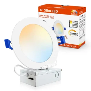 Indoor Panel Plafon Thin 4″ 6″ Inch ETL Slim Circular Flat Dimmable SMD Ceiling Recessed Downlight LED Panel Light