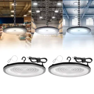 Industrial 160W 200W 240W UFO LED High Bay IP65 6000K Aluminum Body Warehouse Factory Garage Ceiling Indoor Light