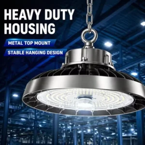 Industrial Commercial Lighting Hanging 100W 200W 300W IP54 Smd Round UFO Led High Bay Lights Warehouse Workshop Garage Fixture
