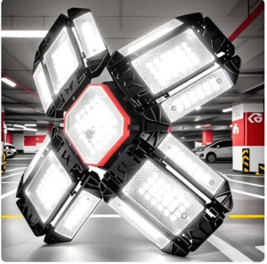 Industrial High Bay Light 180W Adjustable Panel LED Linear Deformable Ceiling Lamp for Warehouse Workshop Factory Lighting