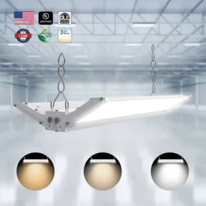 Industrial LED Sensor Square Dimmable Linear Hi Bay UFO High Bay Light for Warehouse 80W 110W 220W 300W