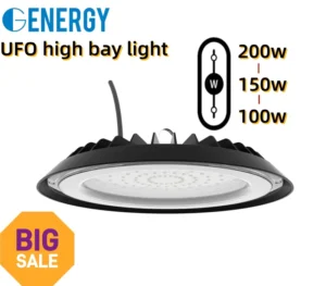 Industrial Lighting 200-150-100W Adjustable IP65 Waterproof Led UFO High Bay Lights Shop Warehouse Light