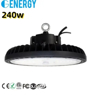 Industrial Lighting CE ETL Certificate 240W UFO High Bay Waterproof IP65 Round High Bay Light for Warehouse Gymnasium Garage