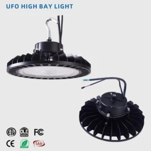Industrial Lighting Sensor Option 100/150/200/240W LED UFO Highbay Light 0-10V Dimming for Garages Warehouses