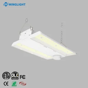 Industrial Linear High Bay Lighting 165 220 300W LED Strip Highbay Light 3CCT 3Power Adjustable for Garages and Warehouses