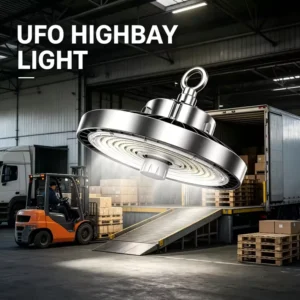 Industrial UFO Highbay Light 150LM W 6000k 100W 200W 240W Die Cast Aluminum Warehouse Unloading Area