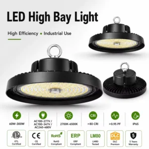 Industrial Warehouse UFO LED High Bay Light 60W-240W Aluminum Body IP65 SMD2835 for Factory Indoor Workshop 150W