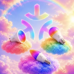 JINK RGB+CCT Matter Smart LED Bulb E14 E27 G10 WiFi App Voice Control Color-Changing Dimmable CRI 90 800 Lumens Smart Home