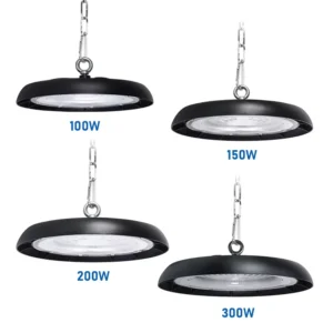 KCD Warehouse Smart Indoor Outdoor UFO 100w 200w 300w 400w 600w IP65 Highbay Light Reflector Industrial LED High Bay Light