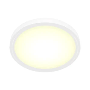 LED 7 Inch Field Selectable 5CCT Slimform LED Surface Mount Disc Light Flat Round Panel Ceiling Light Wet Rated ETL
