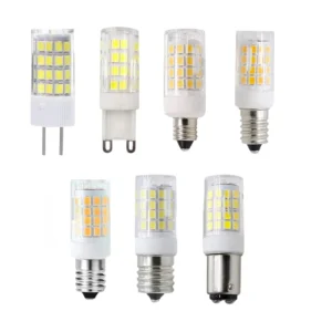 LED Ceramic Corn Lamp Light G4 G9 E14 E17 E12 BA15D 5W Bulb Wide Voltage No Flicker