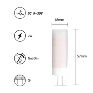 LED Flame Effect Light G4 2835 SMD 36 LEDs AC/DC 12V Ceramic Simulation Fire Flicker LED Lamp Corn Bulb Night Light