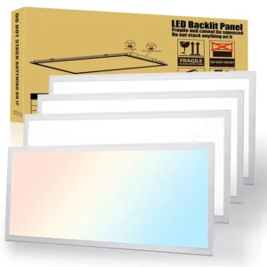 LED Flat Panel Light 120-277V Dimmable ETL CE DLC High Bay CCT and Power Selectable Drop Ceiling Office Backlit Fixture