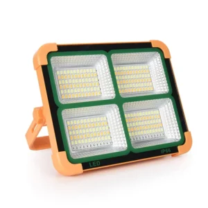 LED Flood Light 120W 6500K 4500 Lumens Super Bright Outdoor Floodlight with Solar Panel