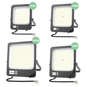 LED Floodlight 50W 100W 200W IP66 High Bright 220V Flood Lamp for Outdoor Garden Park Garage Stadium Construction Spotlight