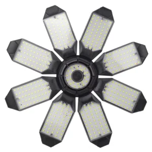 LED Foldable Garage Light 8+1 Blades Deformable Industrial Lamp Workshop Lighting