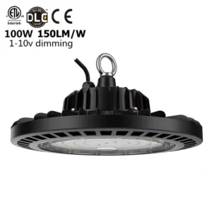 LED High Bay Light 100W 14000lm 5000K UFO LED High Bay Shop Light with ETL CETL CE Listed for Commercial Bay Lighting