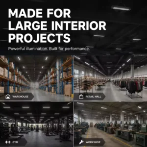 LED High Bay Lights 150LM/W High Efficiency Industrial Lighting 100W 200W 300W for Logistics Center Industrial Warehouse