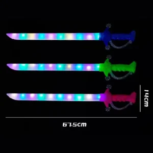 LED Light Up Sword Color Changing Flashing Blade Plastic Luminous Toy for Kids Birthday Party Favors Event Supply