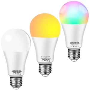 LED RGB Bulb E27 Screw Base Smart WiFi Dimming Remote Control Ambient Light Stainless Steel 7W 9W 10W Power 2700K Soft Warm