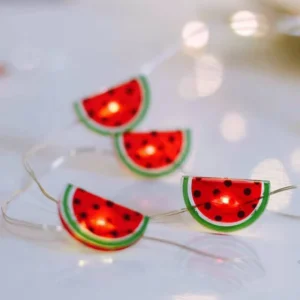 LED String Lights Watermelon Design Fastener Copper Wire Light Strip IP44 Cartoon Decorative Lights Christmas