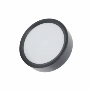 LED Surface Mounted Panel Ceiling Light Fixture Black Flat Flush Mount Downlight for Closet Hallway Stair Bathroom Aluminum