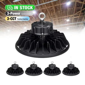 LED UFO High Bay 200W 150W 2-CCT Switchable Industrial Lighting