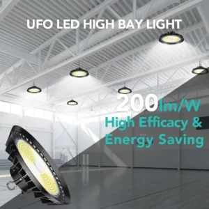 LED UFO High Bay 240W 13IN IP65 Sports Center Gymnasium LED Ceiling Light 165LM/W DLC Commercial