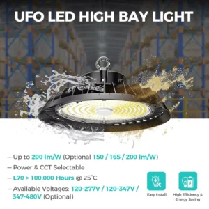 LED UFO High Bay Light Industrial IP65 ETL DLC for Factory Workshop Warehouse
