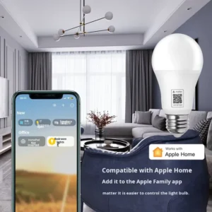 Matter Smart Light Bulb RGBWW Color Changing Remote LED Bulb Cross Platform Compatible with Apple Home Alexa Google Home