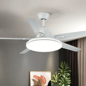 Metal Blades and Main Body Home Ventilation Living Room Use Copper DC Motor Smart Remote Control LED Ventilador De Techo Con Luz
