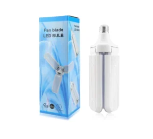 Mini Foldable Lamp 3 Fan Blade Light 45W E27 LED Bulb