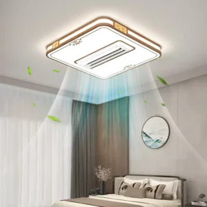 Modern 5 Blades Living Room Bedroom Ceiling Fan with LED Light Remote Control DC Motor 6-Speed Dimmable