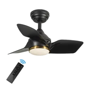 Modern AC DC 20W Safe 3 Blades Home Remote Control Smart LED Light Ceiling Fan