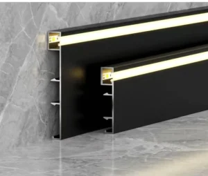 Modern Decorative Dimmable Villa Wall Floor Trim Baseboard LED Lighting Aluminium LED Skirting Board Profile