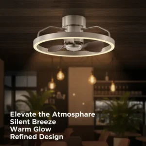 Modern European 5 Blades (>48″) LED Ceiling Fan Remote Control 6 Speed Dimmable DC Motor 220V Metal
