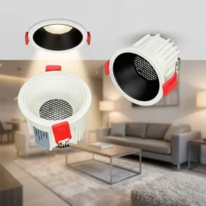Modern Honeycomb COB LED 18W Aluminum Anti-Glare Recessed-Mounted Down Lights LED Ceiling Light For Indoor Lighting