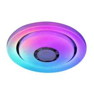 Modern LED IP44 Metal Ceiling Lights RGB Rainbow Smart Home Indoor Music Lighting Fixtures App Control Colorful Bedroom Acrylic