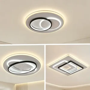Modern Nordic Style Indoor Smart Ceiling Lamp 104W Acrylic Remote Control Dimming Round LED Ceiling Light
