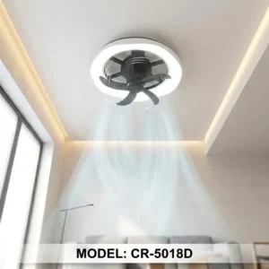Modern Quiet Solar Rechargeable 5 Speed 18 Inch Ceiling Fan 12V BLDC Motor Lithium Battery with LED Light for Household